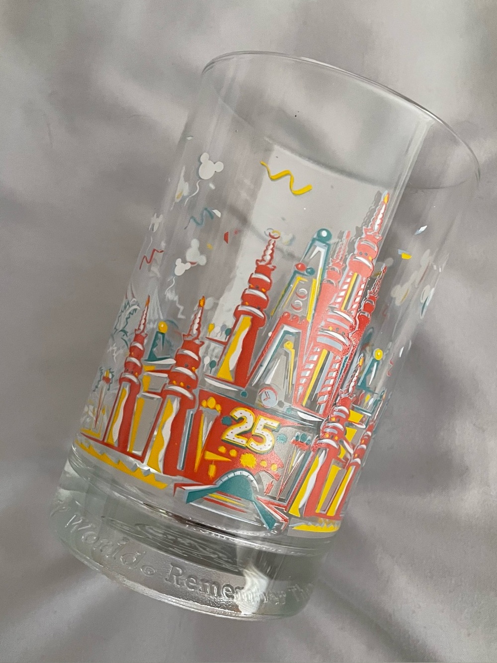 Disney World 25th Anniversary Glass